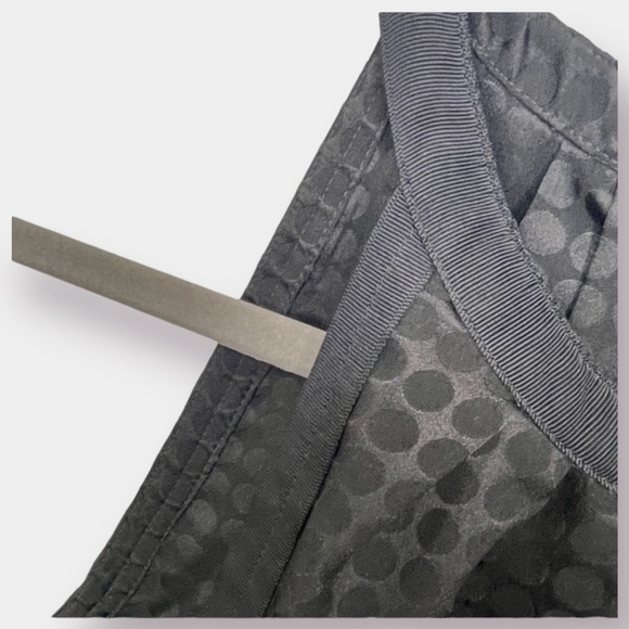 Calvin Klein Black on Black Polka Dot Halter Racerback Blouse Top Size XS - Picture 6 of 7